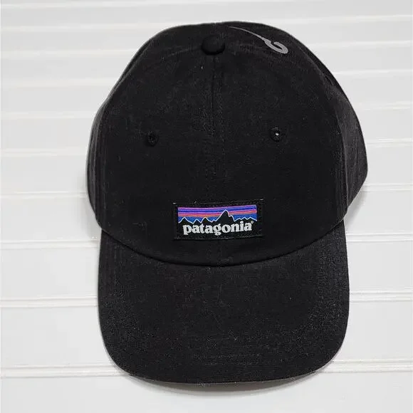 NWT Patagonia P-6 Label Trad Cap Hat Unisex Adult One-Size Black - Picture 2 of 8